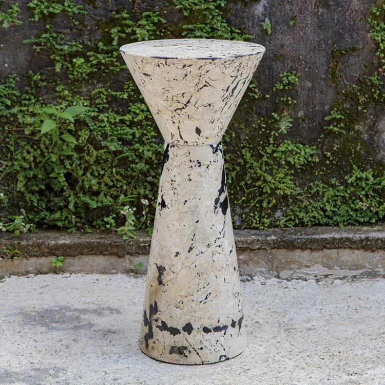 Uttermost Lenora Limestone Hourglass Drink Table