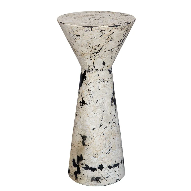 Uttermost Lenora Limestone Hourglass Drink Table - Image 4
