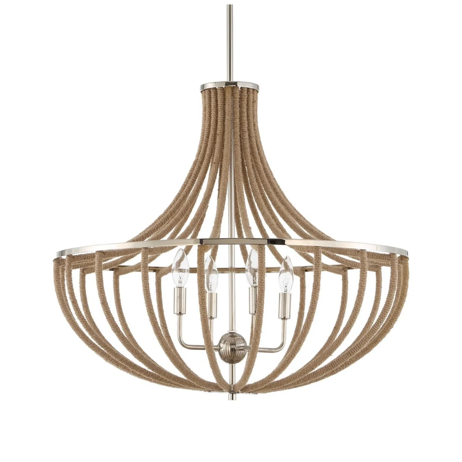 Uttermost Lovelock Natural Twisted Rope Pendant ~ 4 Lt - Image 3