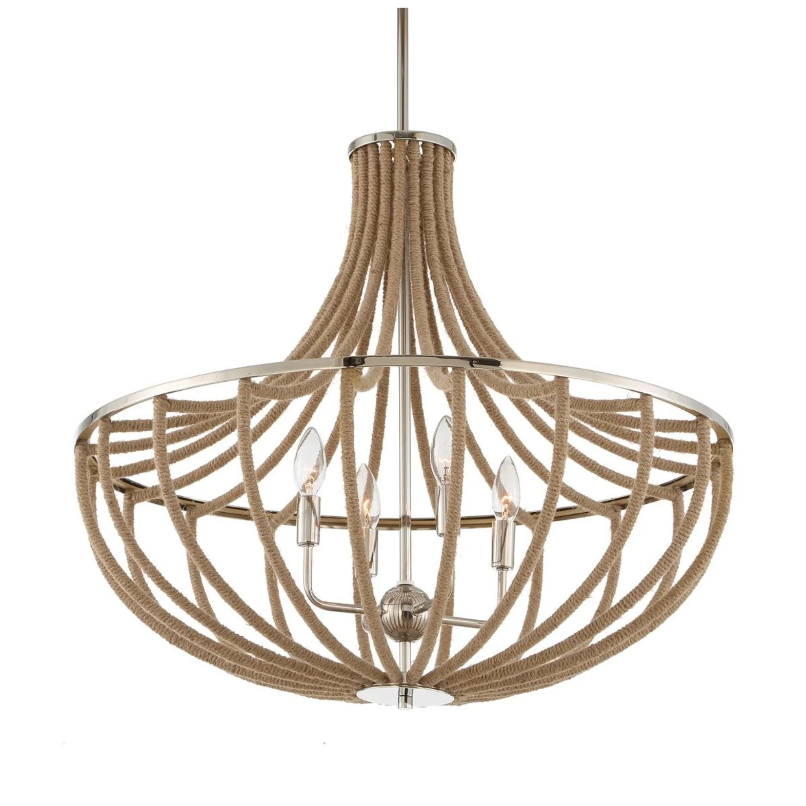 Uttermost Lovelock Natural Twisted Rope Pendant ~ 4 Lt - Image 4