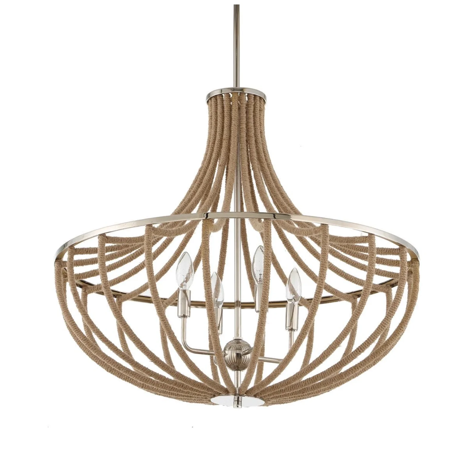 Uttermost Lovelock Natural Twisted Rope Pendant ~ 4 Lt - Image 5