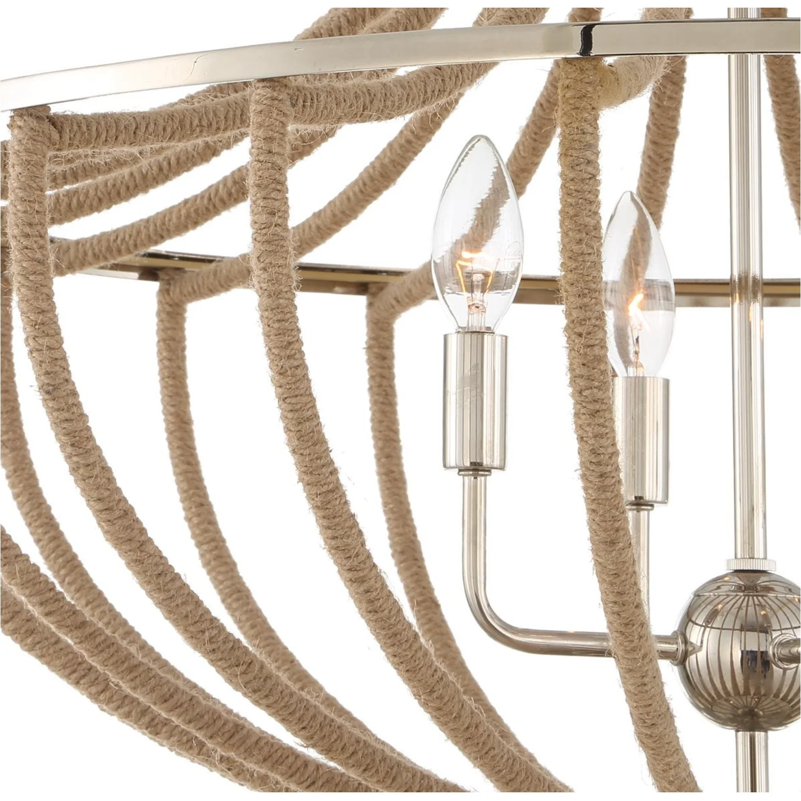 Uttermost Lovelock Natural Twisted Rope Pendant ~ 4 Lt - Image 9