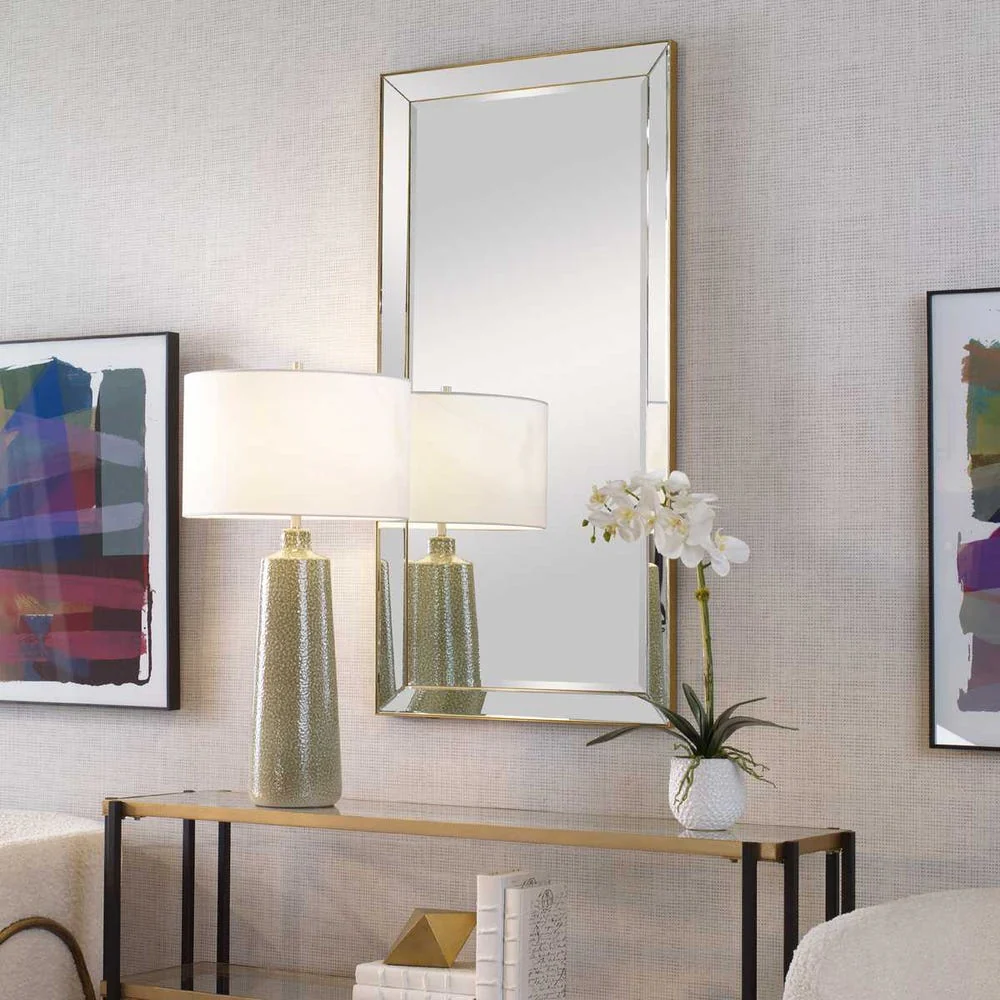 Uttermost Lytton Slim Gold Frame Mirror