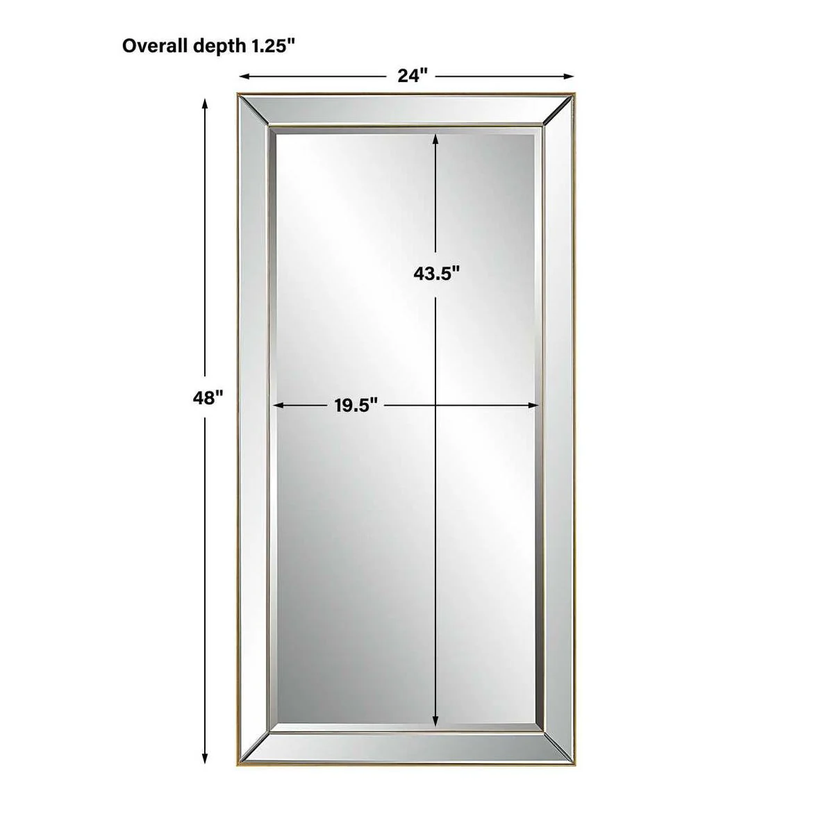 Uttermost Lytton Slim Gold Frame Mirror - Image 6