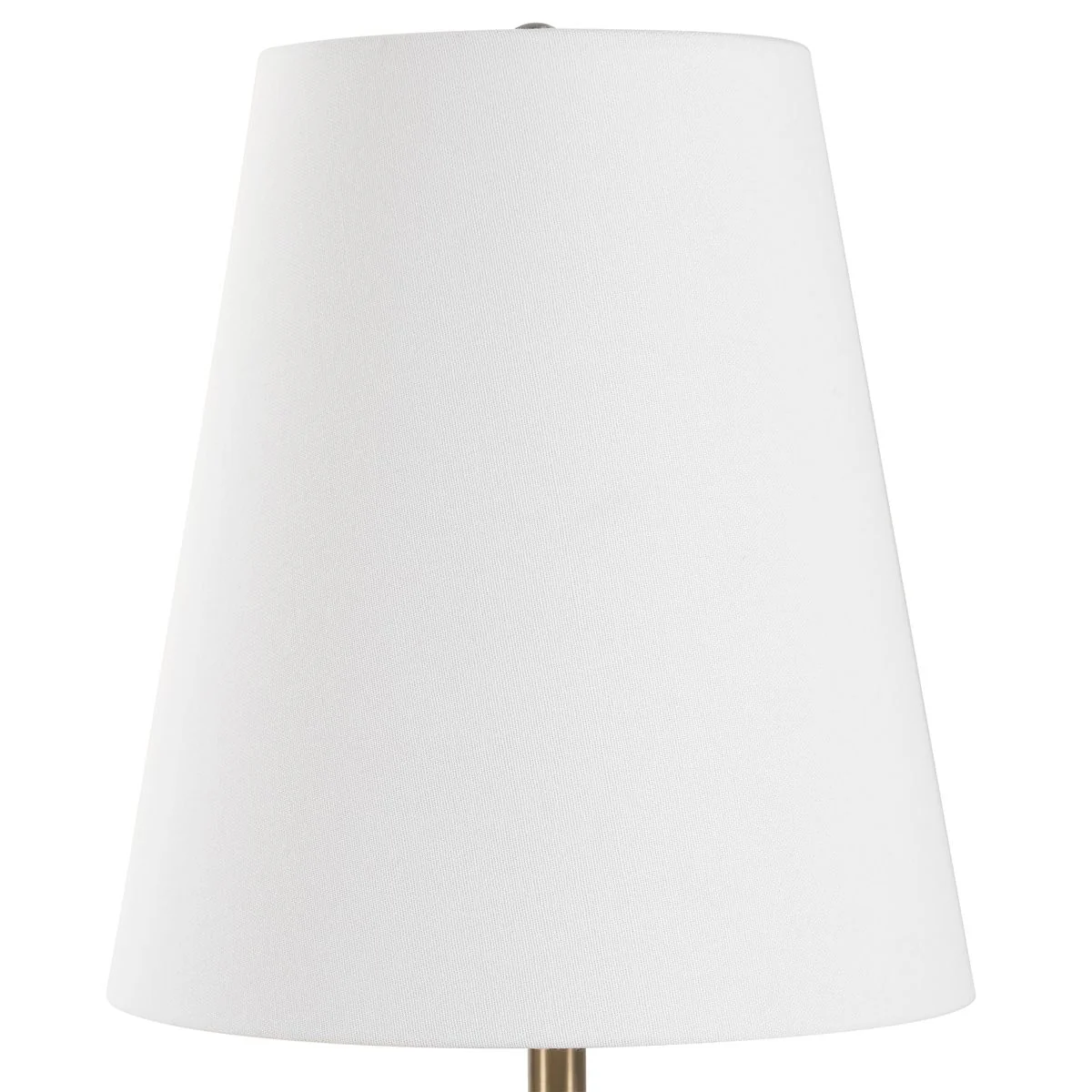 Uttermost Macela Black and White Marble Buffet Lamp With White Linen Shade - Image 4