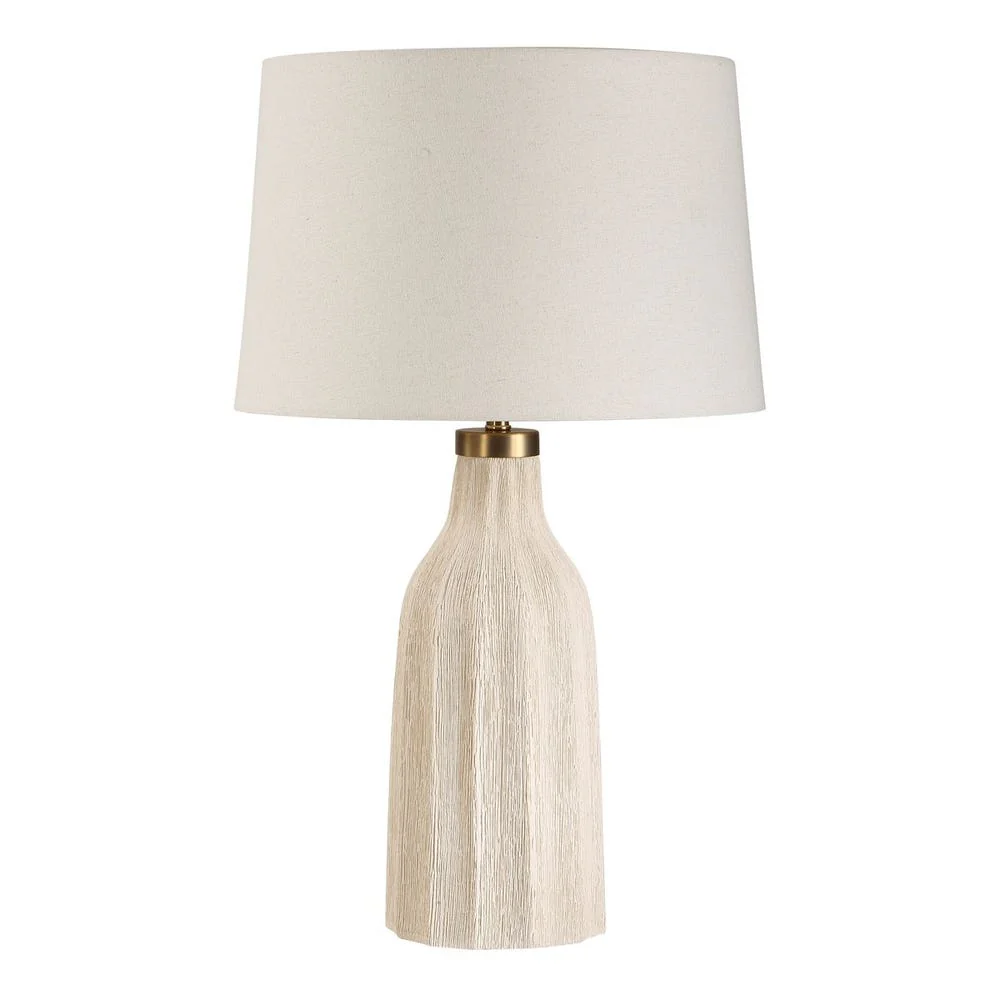 Uttermost Maddox Warm Cream And Antique Brass Table Lamp - Image 4
