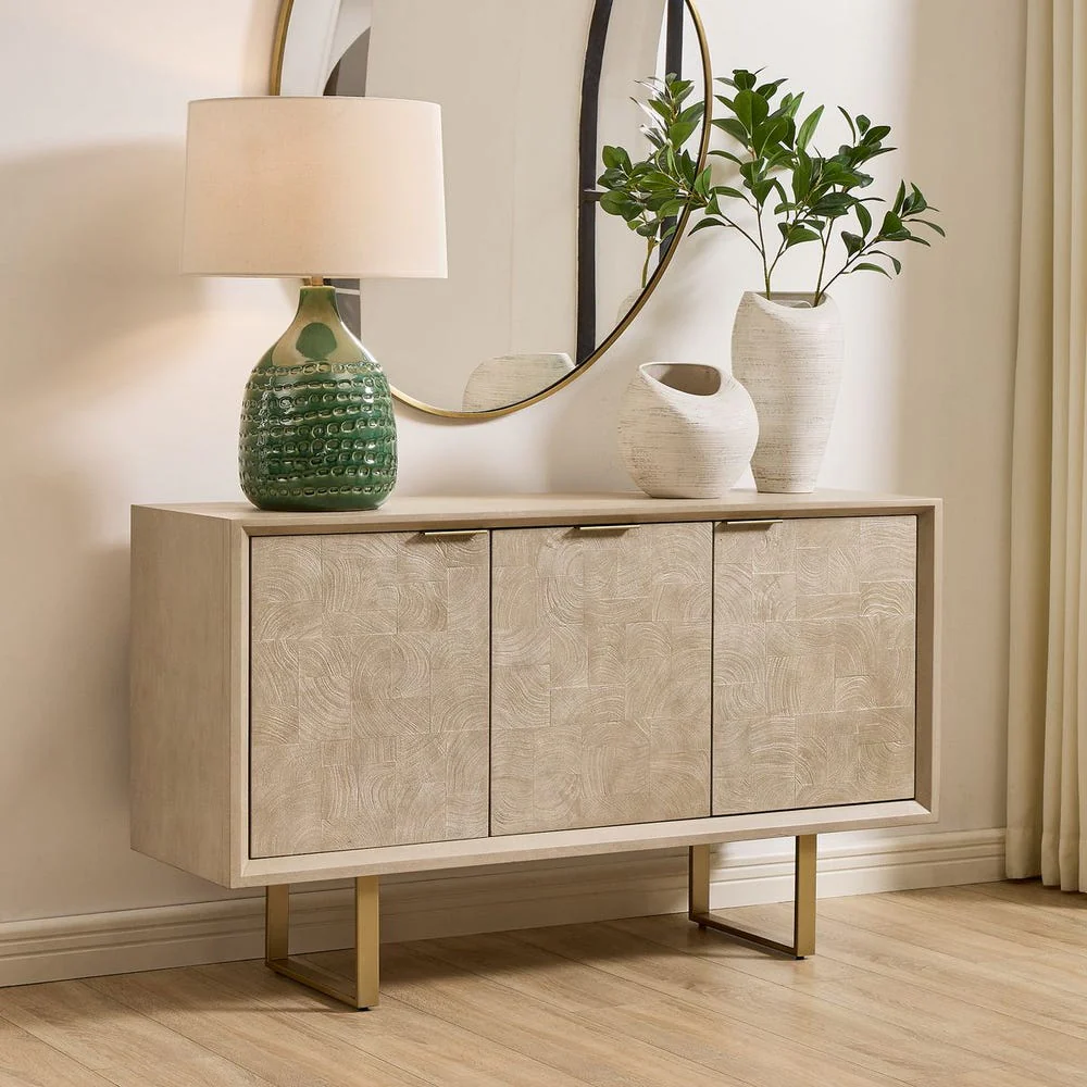 Uttermost Maeva Acacia Wood 3- Door Cabinet - Image 2