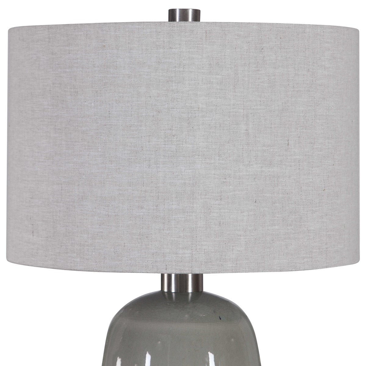 Uttermost Maggie Earthy Terracotta Ceramic Table Lamp With Gray Linen Shade - Image 5