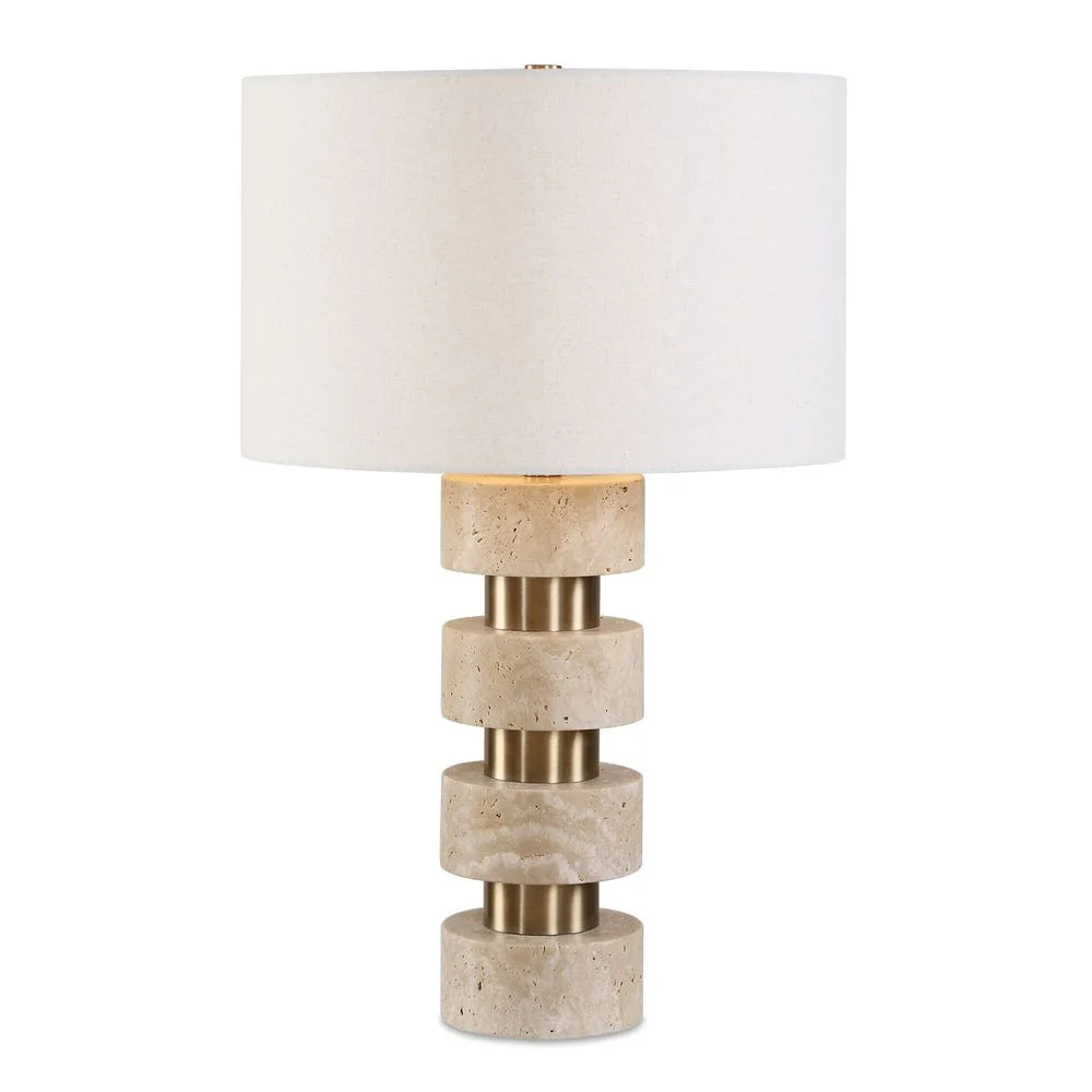 Uttermost Makani Travertine Totem Base Table Lamp - Image 3