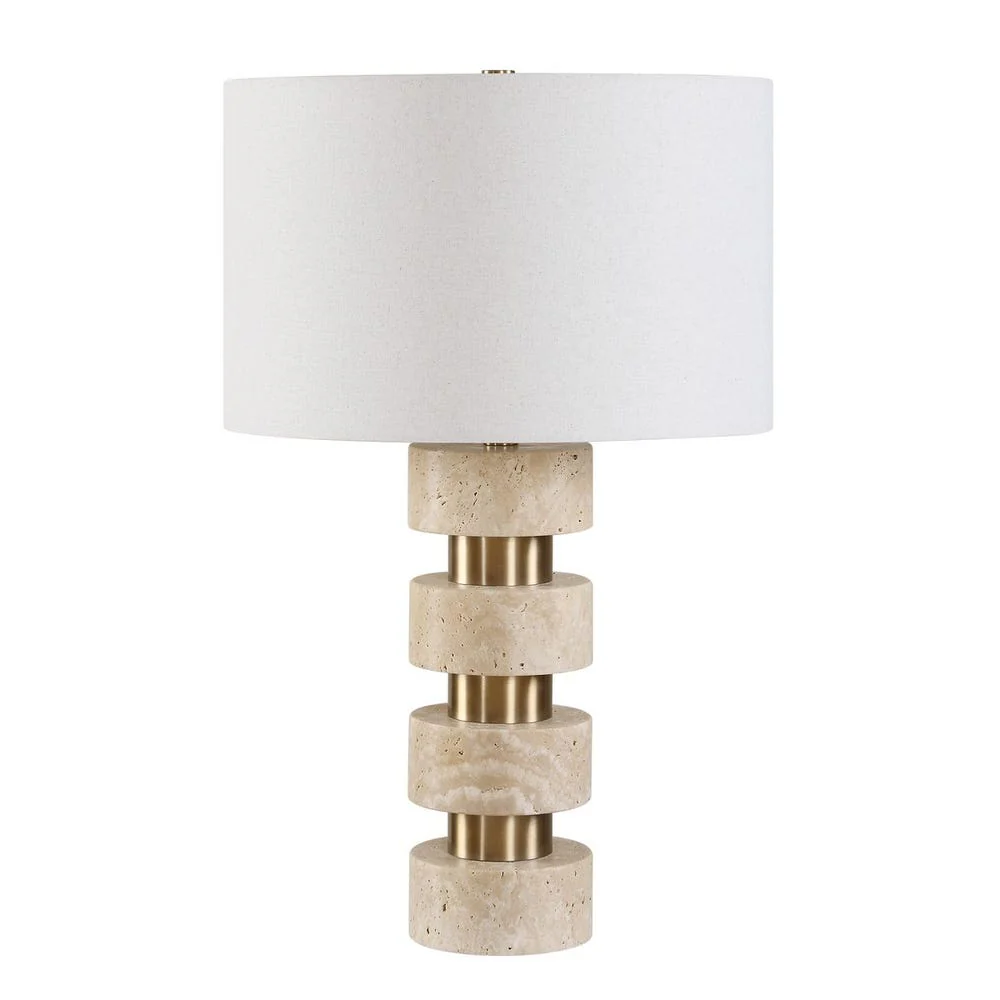 Uttermost Makani Travertine Totem Base Table Lamp - Image 4