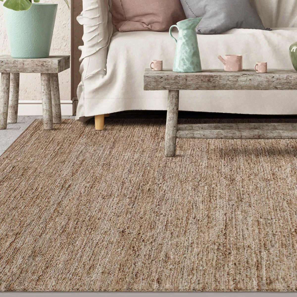 Uttermost Makula Hand Knotted Natural Jute Rug ~ 9' x 12'