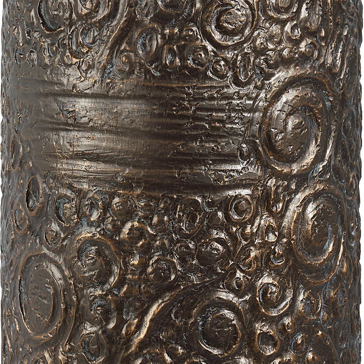 Uttermost Malaga Aged Bronze Ceramic Table Lamp With White Linen Shade - Image 9