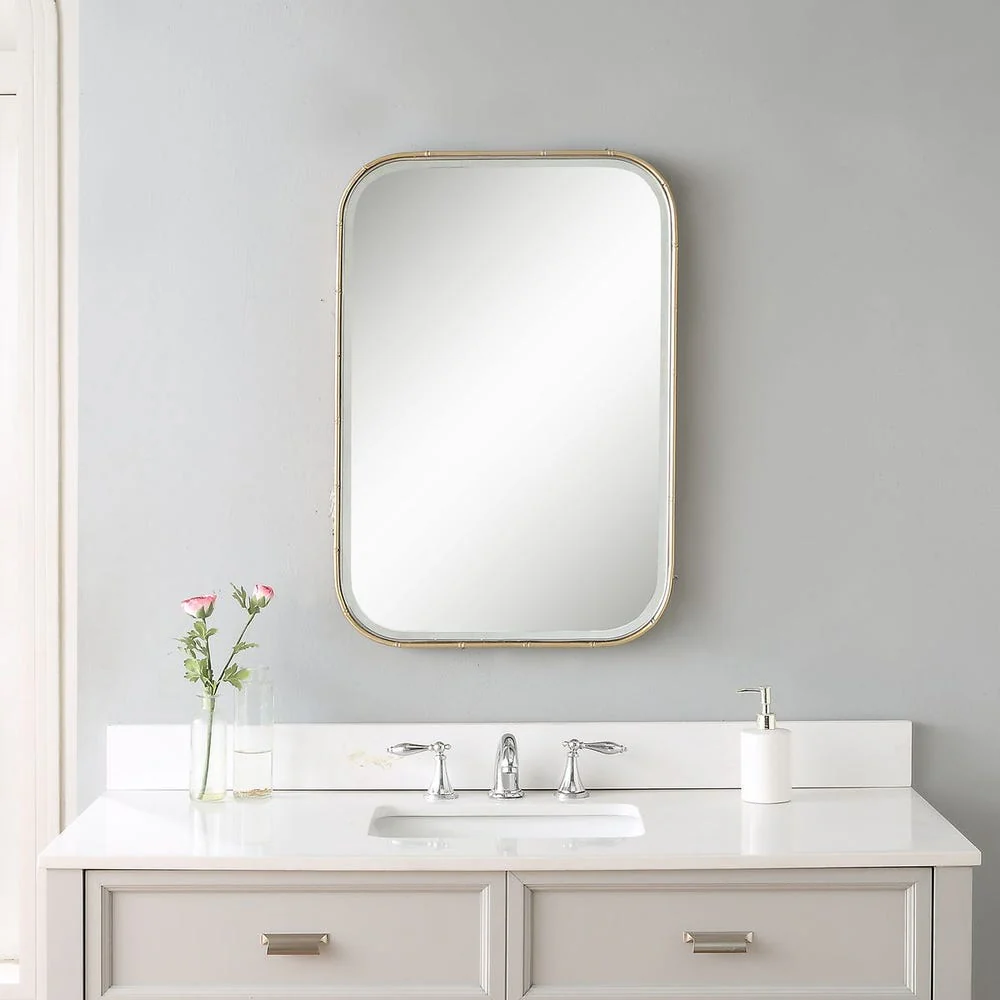 Uttermost Malay Antique Gold Leaf Iron Mirror