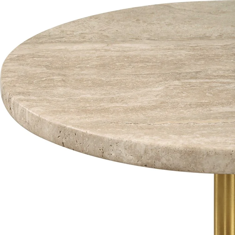 Uttermost Malya Travertine Round Accent Table - Image 4