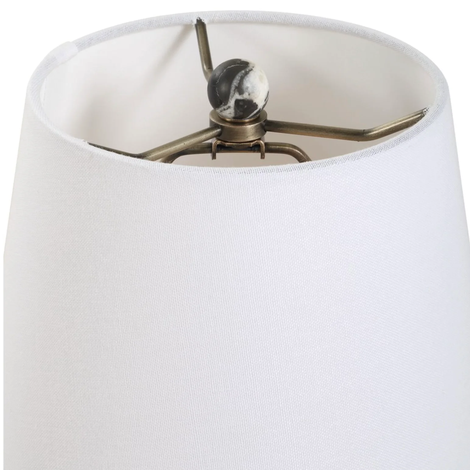 Uttermost Marcela Black And White Marble Buffet Lamp - Image 3