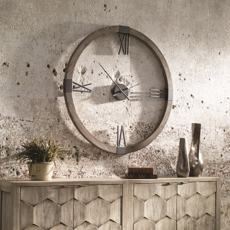 Uttermost Marcelo Rustic Modern Wall Clock