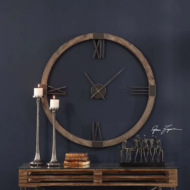 Uttermost Marcelo Rustic Modern Wall Clock - Image 3
