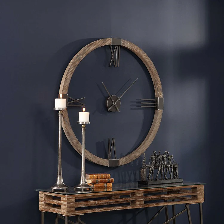 Uttermost Marcelo Rustic Modern Wall Clock - Image 7
