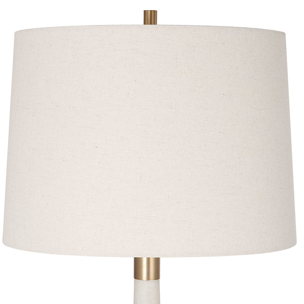 Uttermost Marille Ivory Stone Table Lamp With Light  Khaki Shade - Image 6