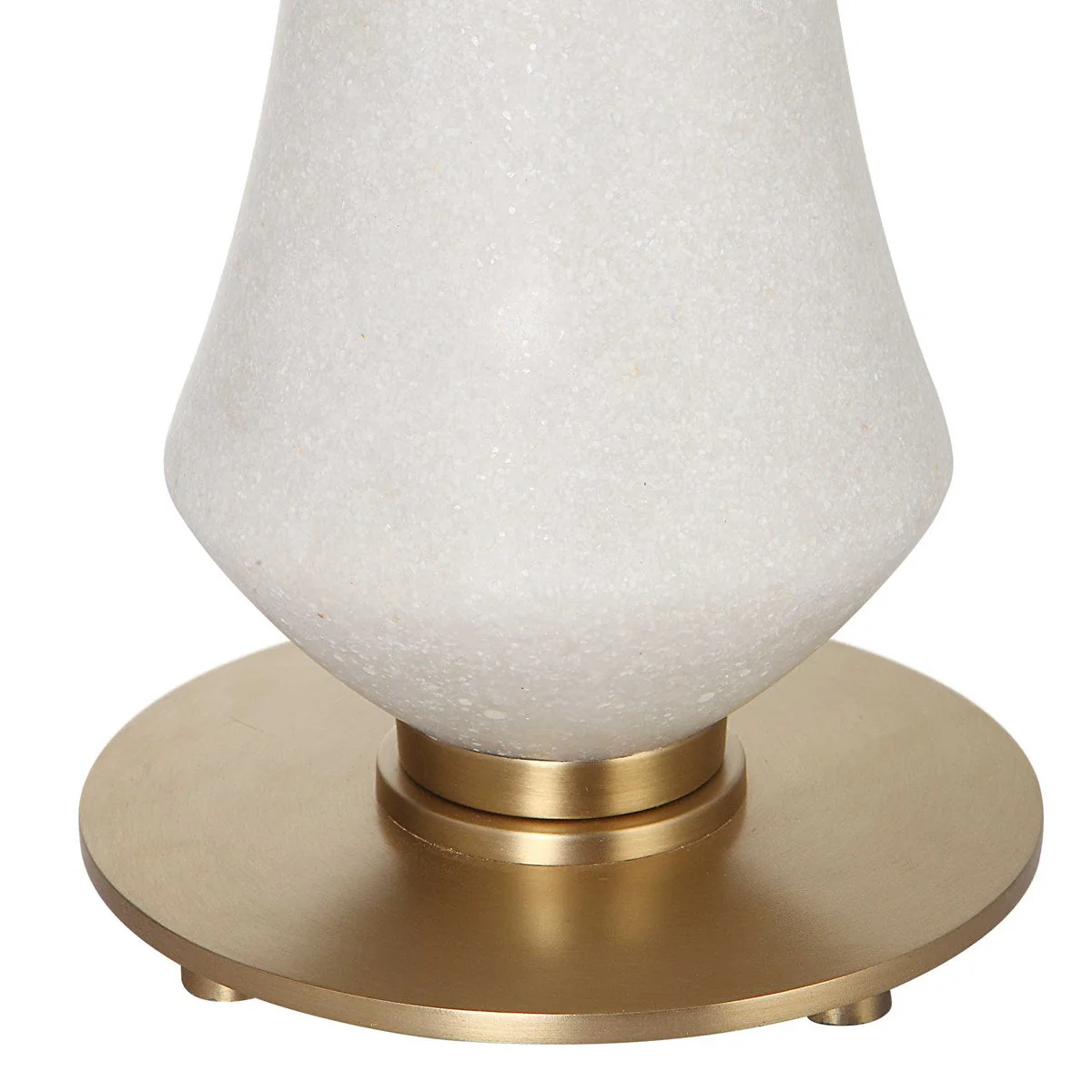 Uttermost Marille Ivory Stone Table Lamp With Light  Khaki Shade - Image 7