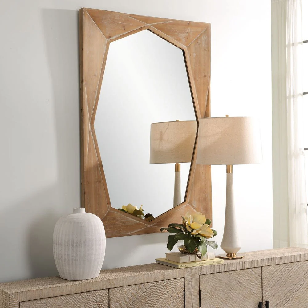 Uttermost Marquise Diamond Wood Shaped Mirror - Image 2