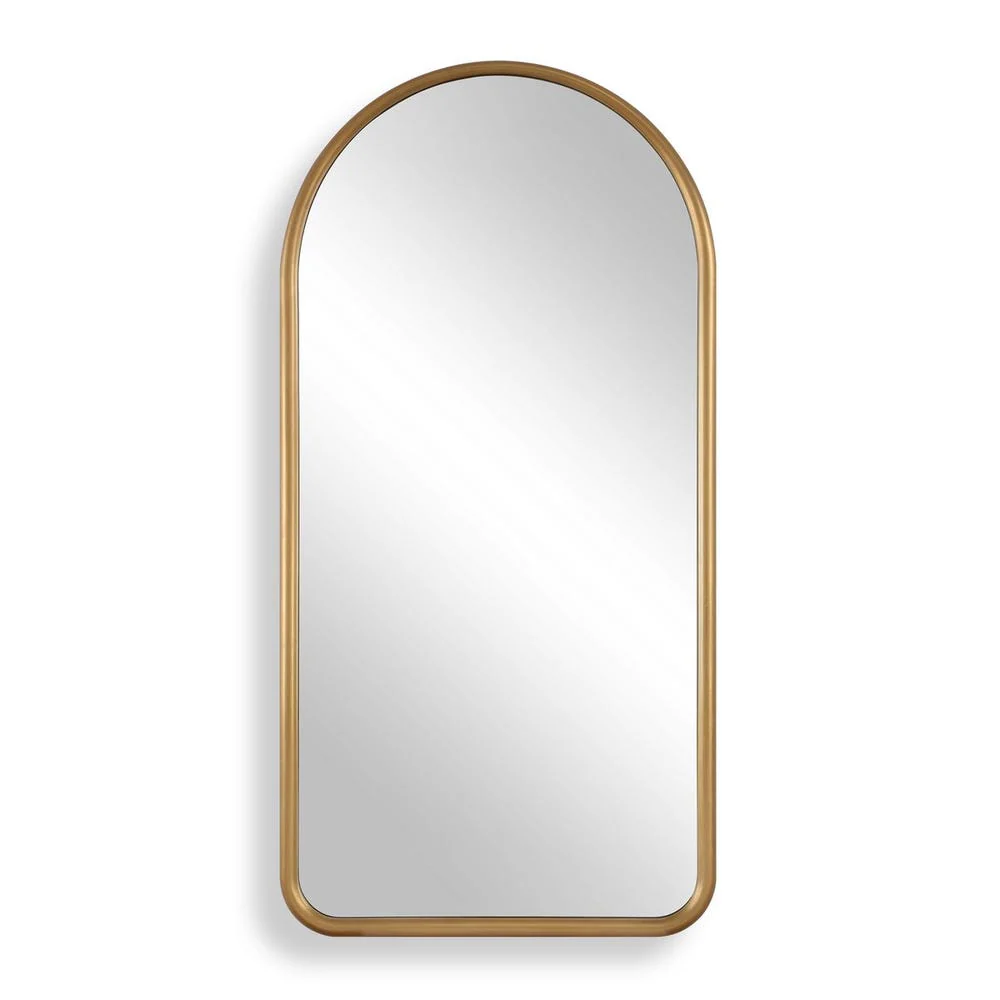 Uttermost Marvell Heavily Antique Gold Arch Mirror - Image 3
