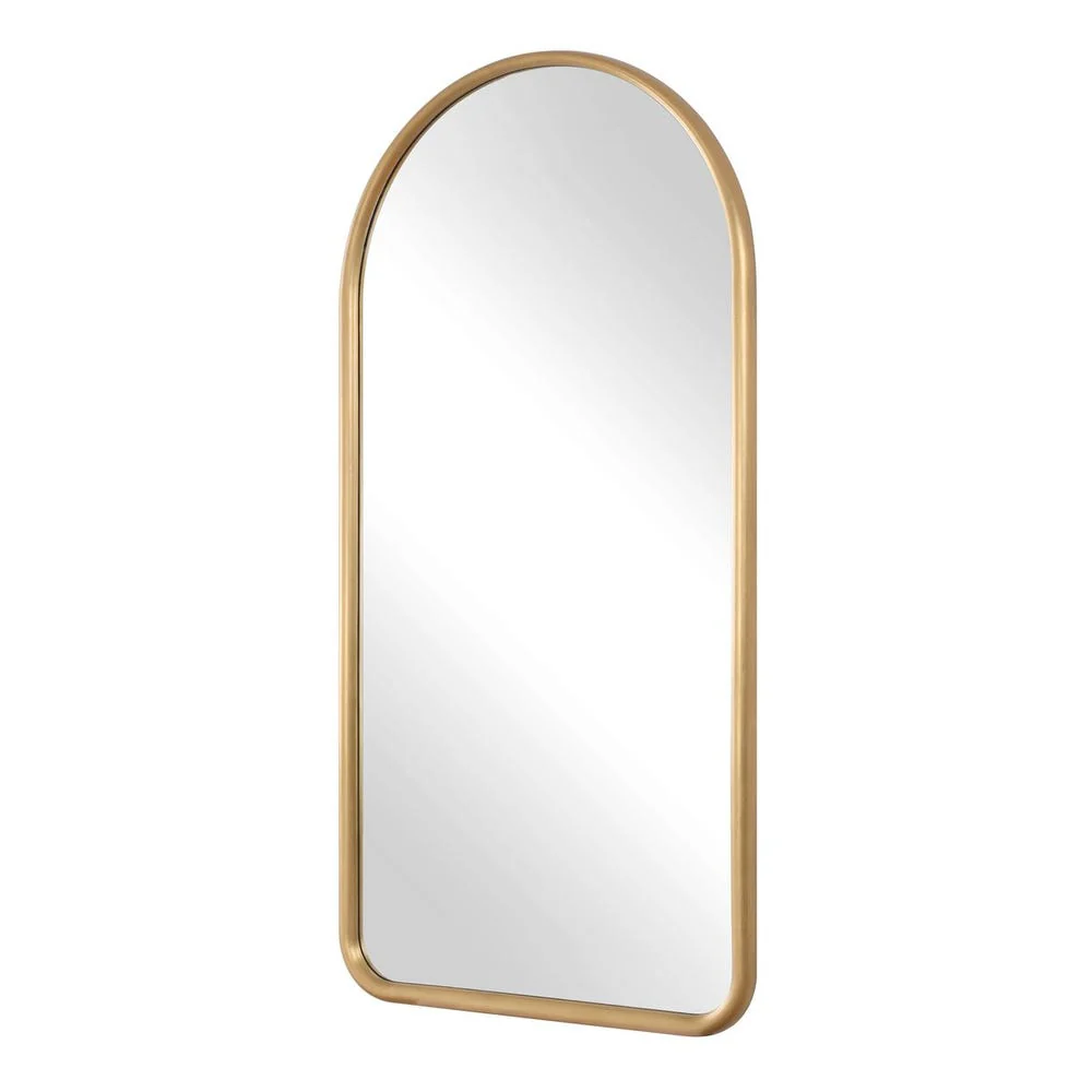 Uttermost Marvell Heavily Antique Gold Arch Mirror - Image 4
