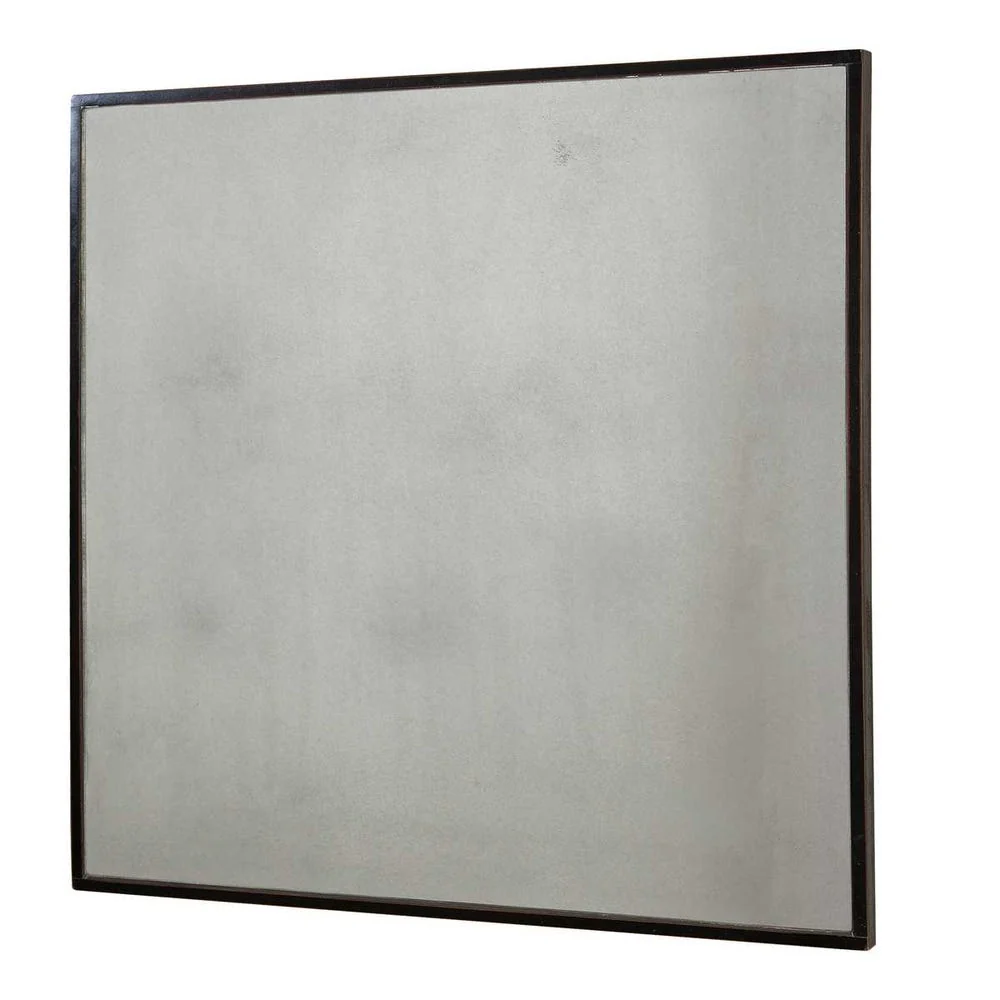 Uttermost Matty Aged Black Framed Square Mirrors ~ Set Of 2 - Image 3