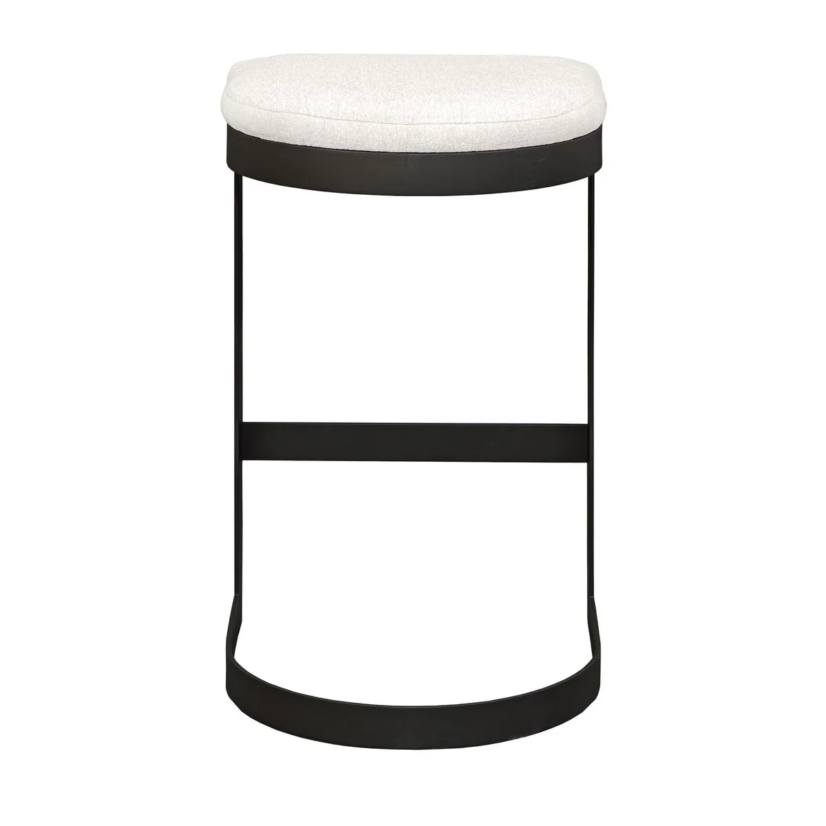Uttermost Maude Java Black Outdoor Bar Stool With Plush Taupe Fabric Cushion Seat - Image 5