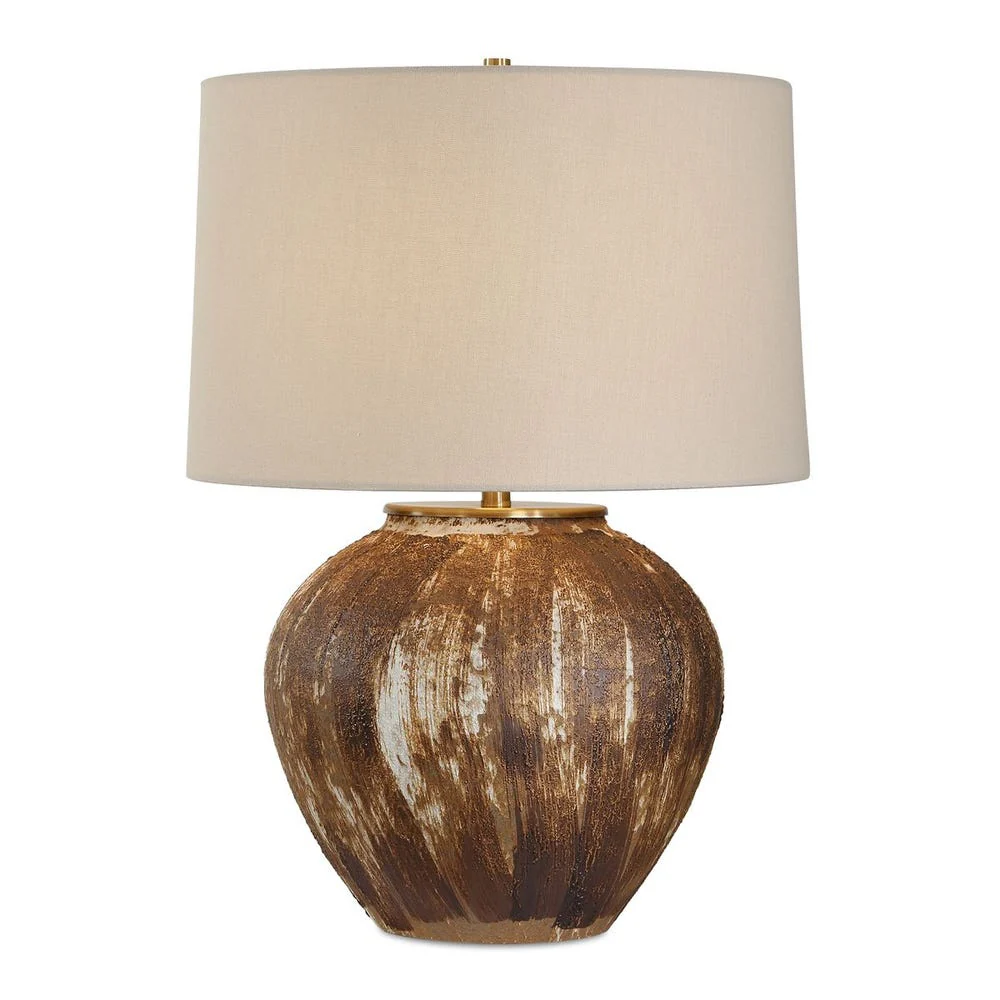 Uttermost McKinley Rustic Table Lamp With Warm White Linen Shade - Image 3
