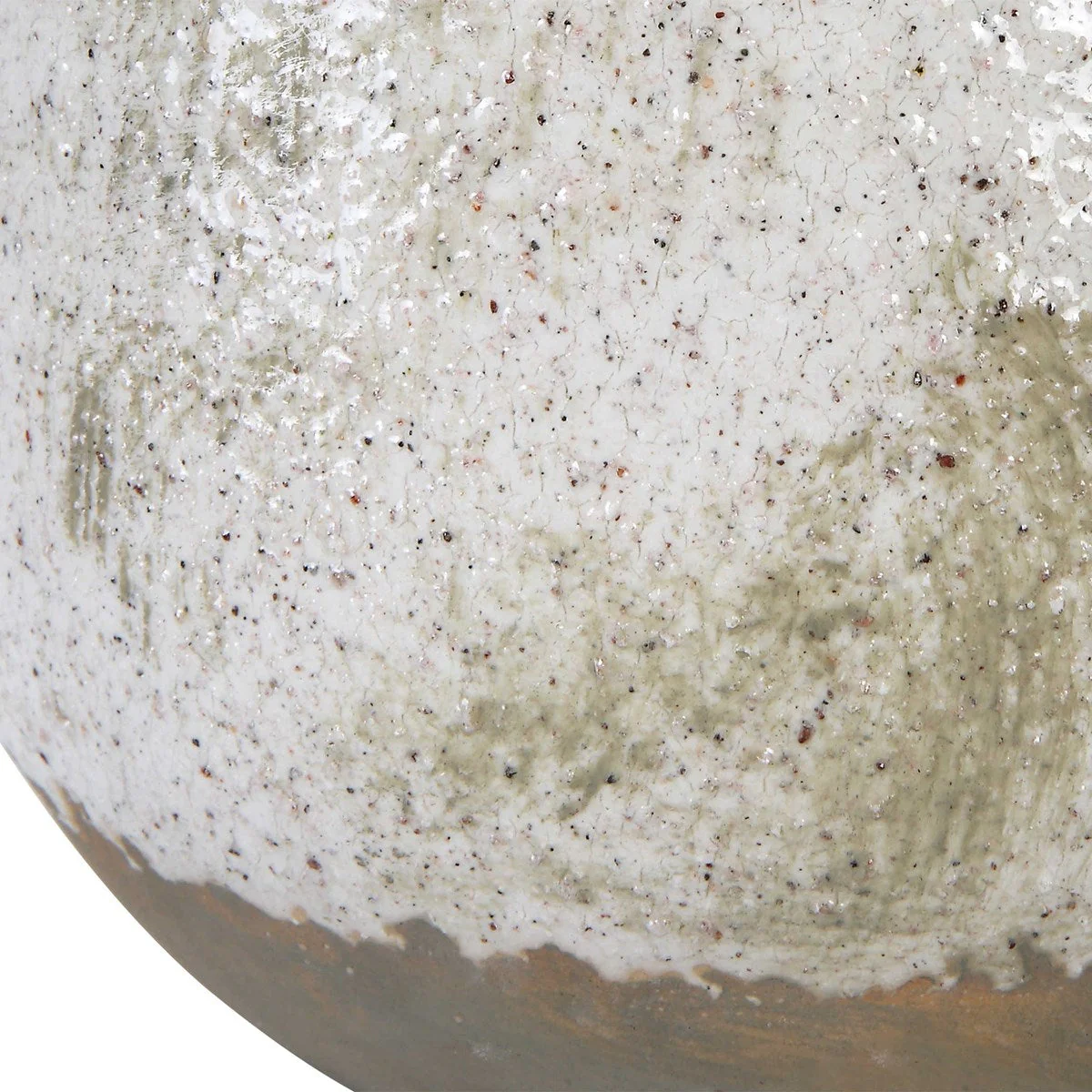 Uttermost Medan Taupe and Dove Gray Glazed Ceramic Table Lamp With White Linen Shade - Image 7