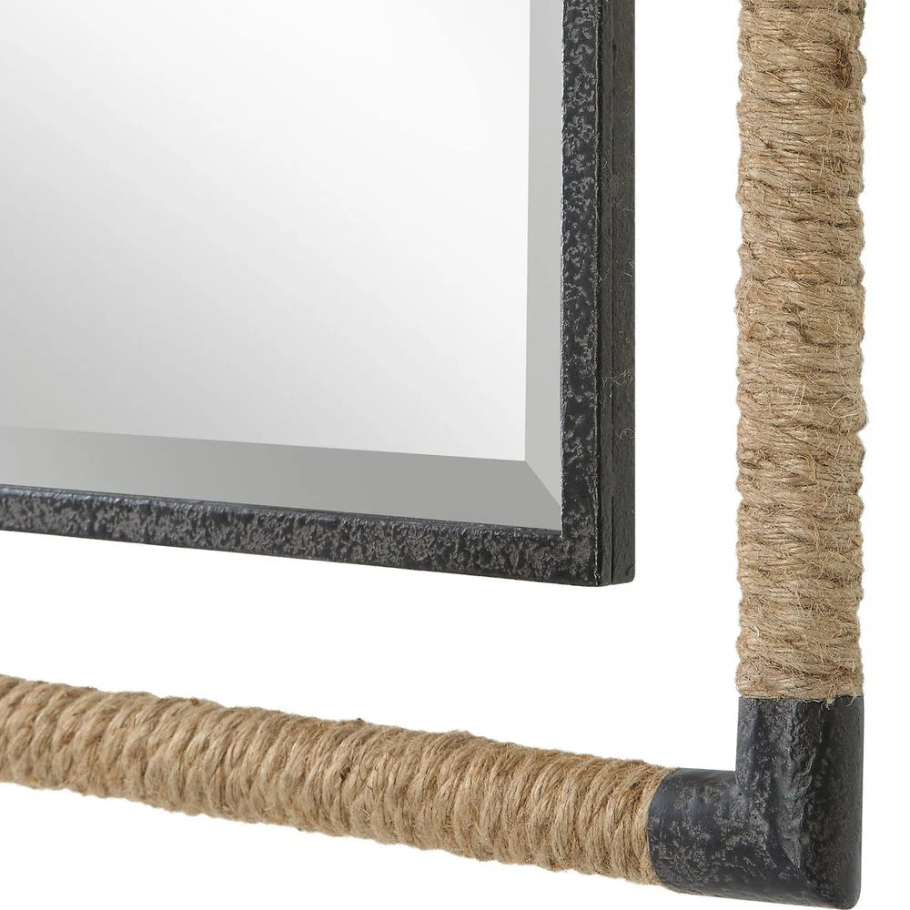 Uttermost Melville Natural Rope And Rust Black Iron Mirror - Image 5