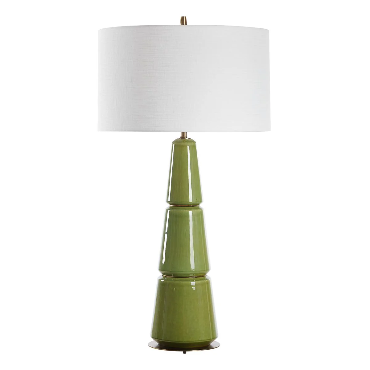 Uttermost Mendell Moss Green Glaze Table Lamp - Image 4