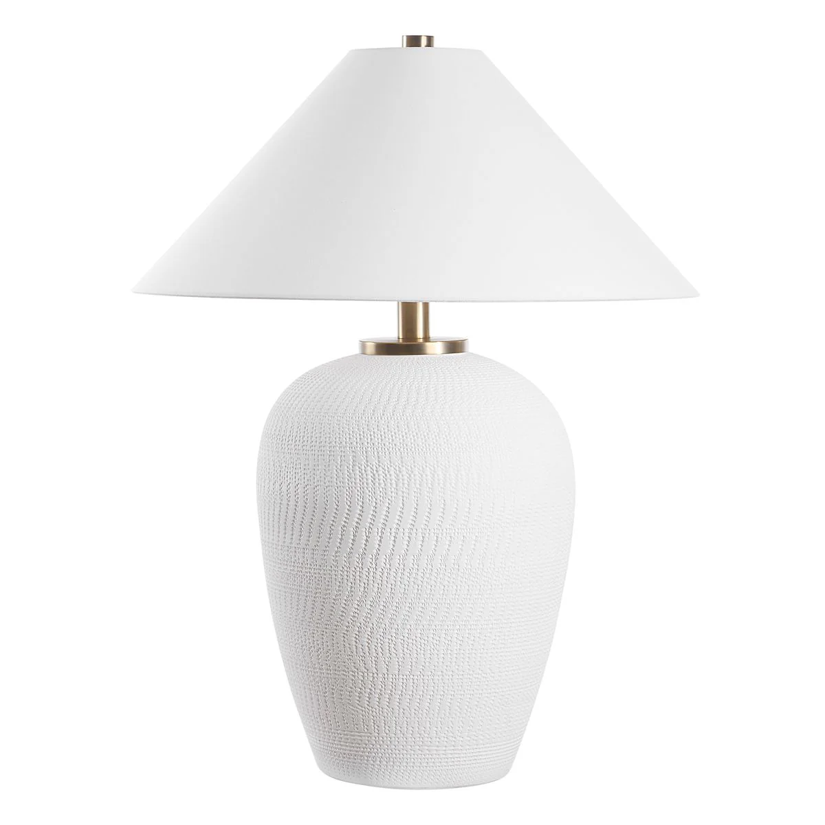 Uttermost Merriton Urn Shape Matte White Table Lamp - Image 3