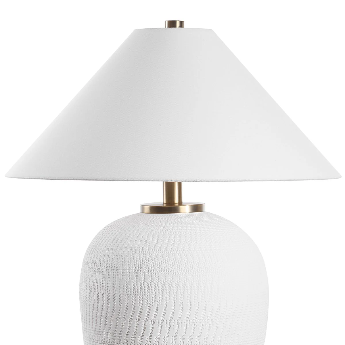 Uttermost Merriton Urn Shape Matte White Table Lamp - Image 5
