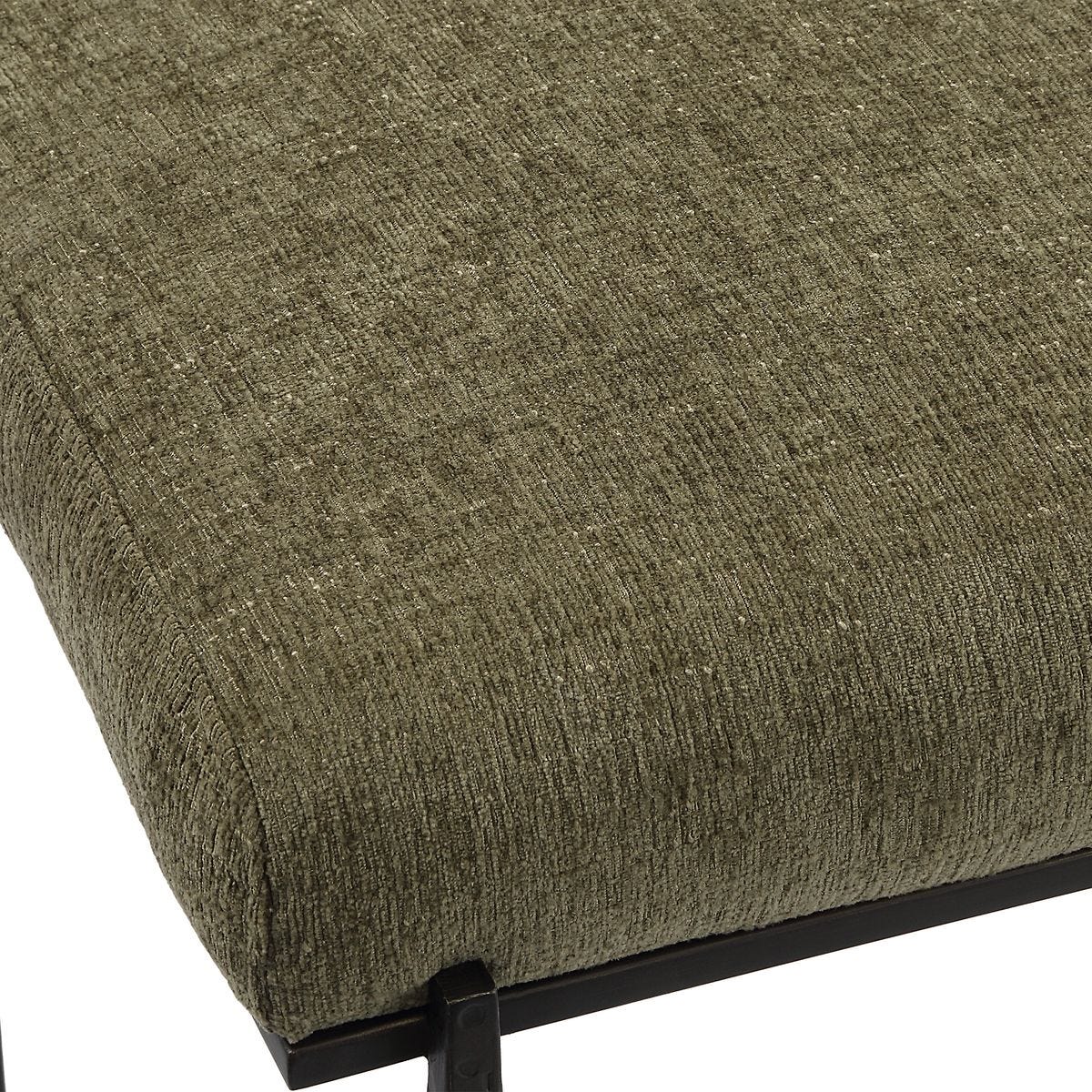 Uttermost Midas Antiqued Bronze Iron Counter Stool With Moss Cushioned Seat - Image 4