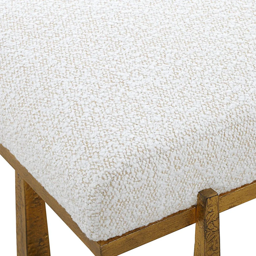 Uttermost Midas Bench With Textured Antique Gold Finish - Image 6