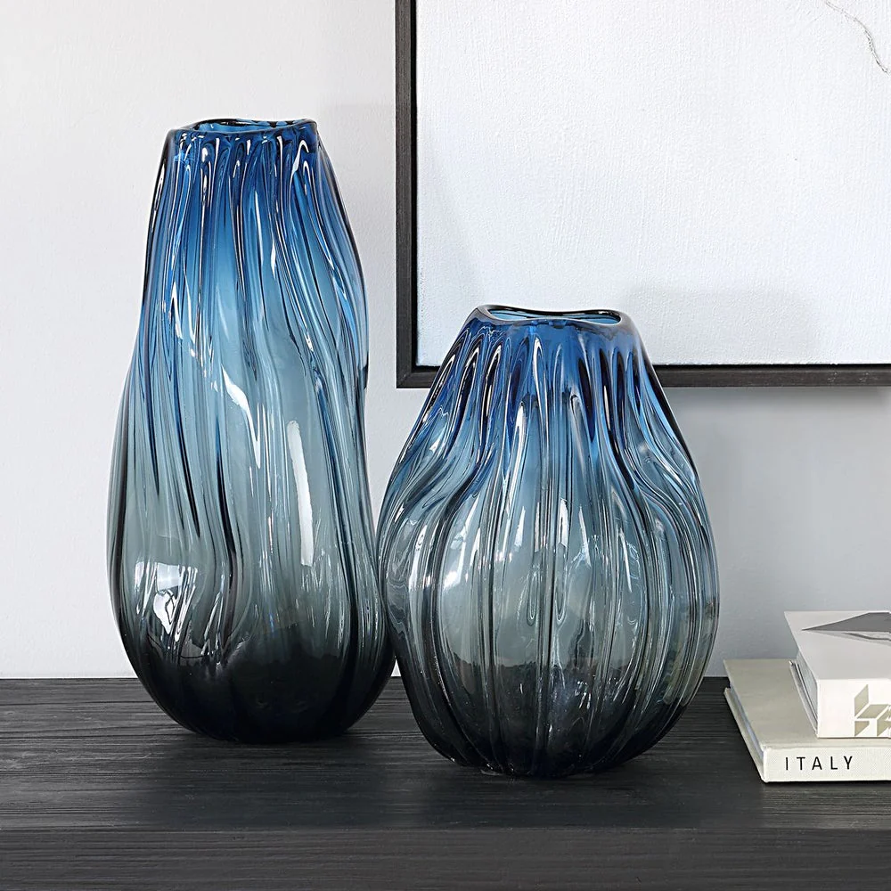 Uttermost Midnight Horizon Vases Set Of Two