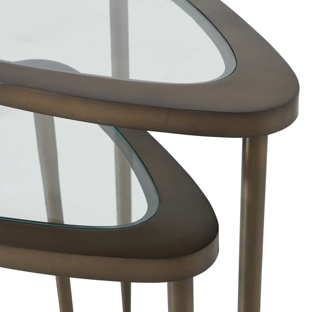 Uttermost Millar Triangular Designed Accent Tables ~ Set Of Two - Image 5