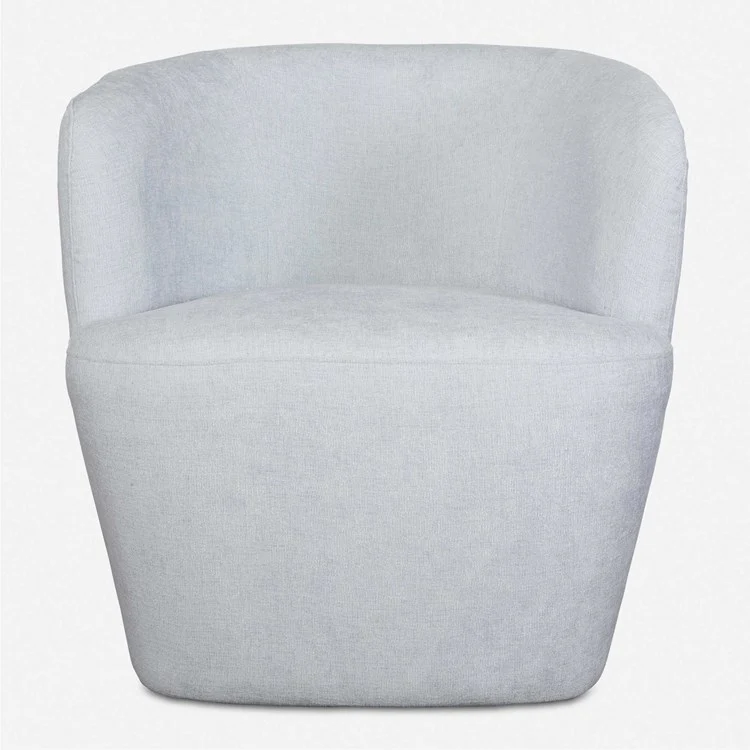 Uttermost Mist Cloud Blue Barrel Swivel Chair - Image 2
