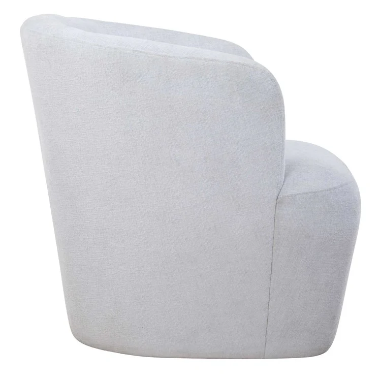 Uttermost Mist Light Cloud Blue Barrel Style Swivel Chair - Image 5