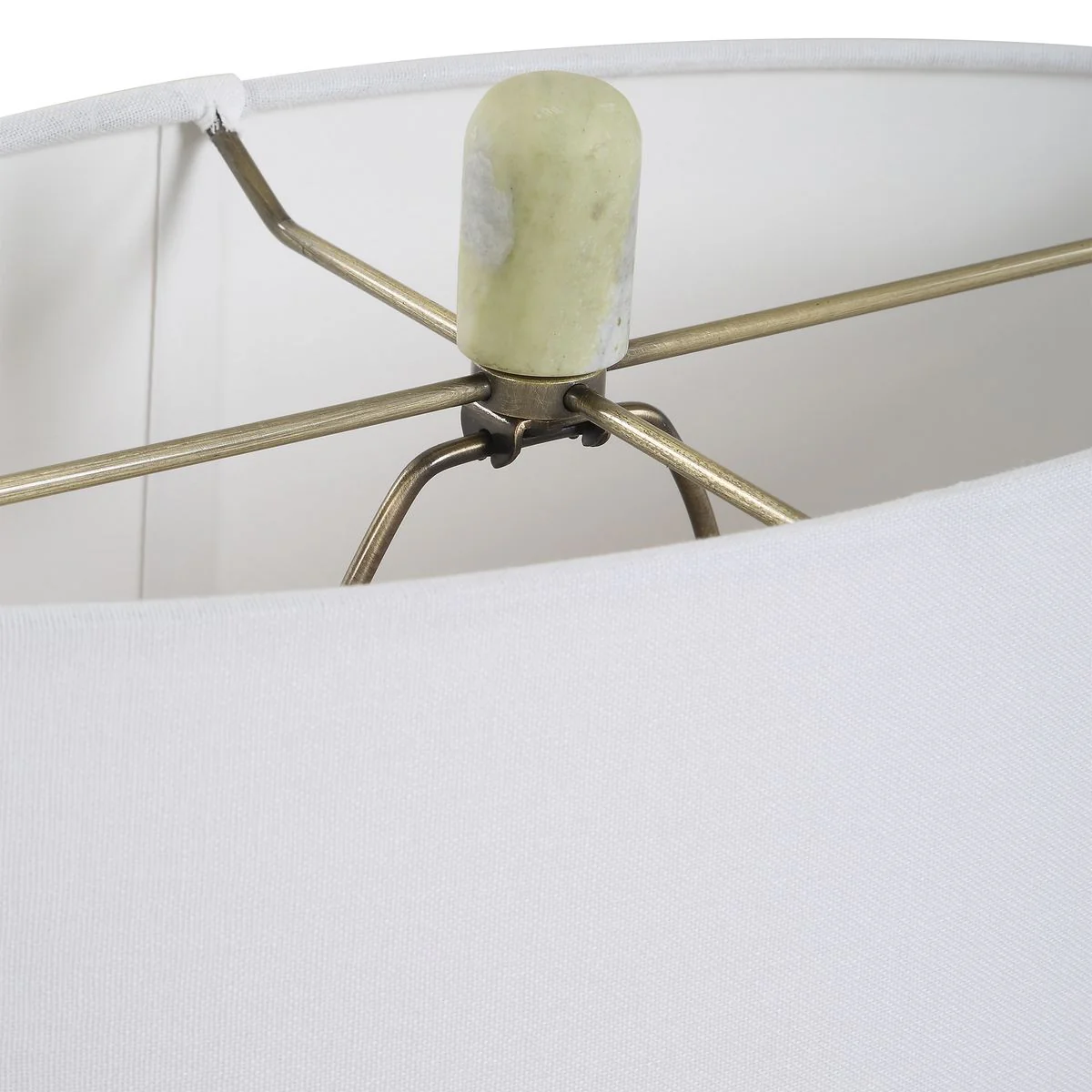 Uttermost Moorea Green Marble Table Lamp With Crisp White Linen Shade - Image 8