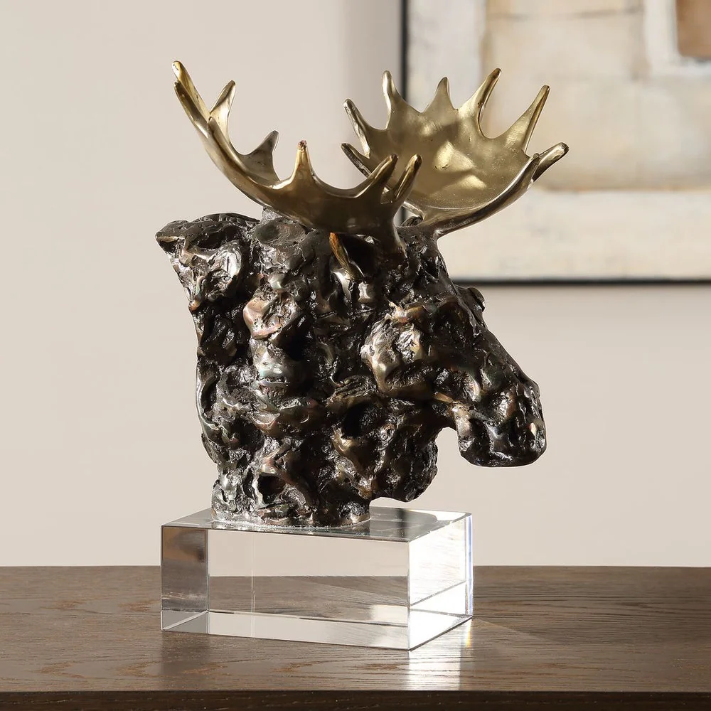 Uttermost Moose Bust Sculpture