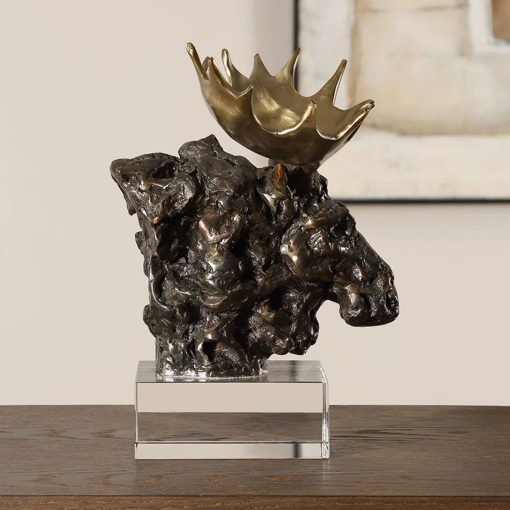 Uttermost Moose Bust Sculpture - Image 2