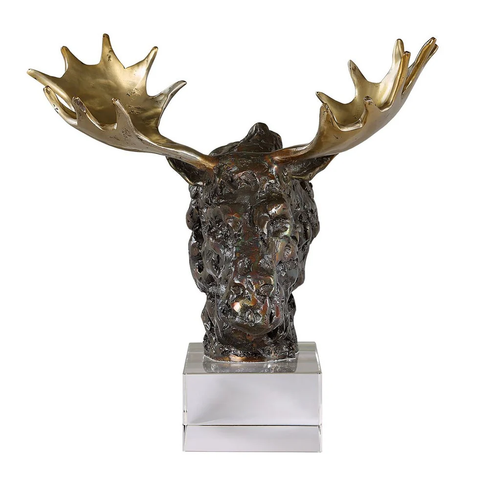 Uttermost Moose Bust Sculpture - Image 3