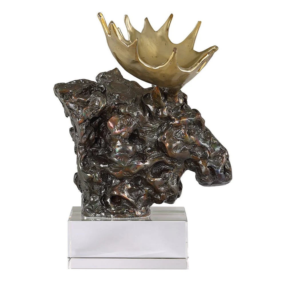 Uttermost Moose Bust Sculpture - Image 5