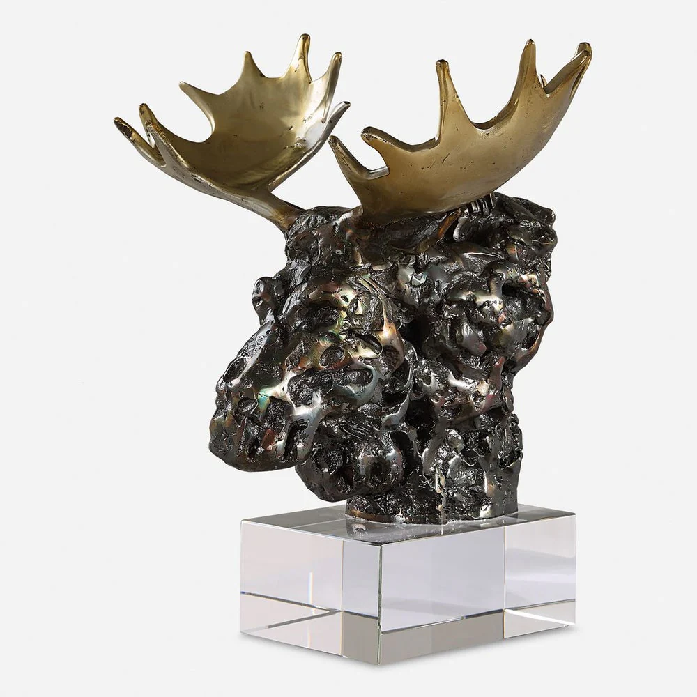 Uttermost Moose Bust Sculpture - Image 6