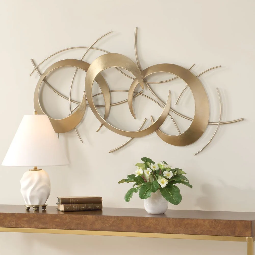Uttermost Motivate Antique Gold Metal Wall Decor - Image 2