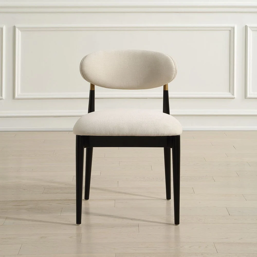 Uttermost Moxie Off- White Velvet Armless Dining Chair