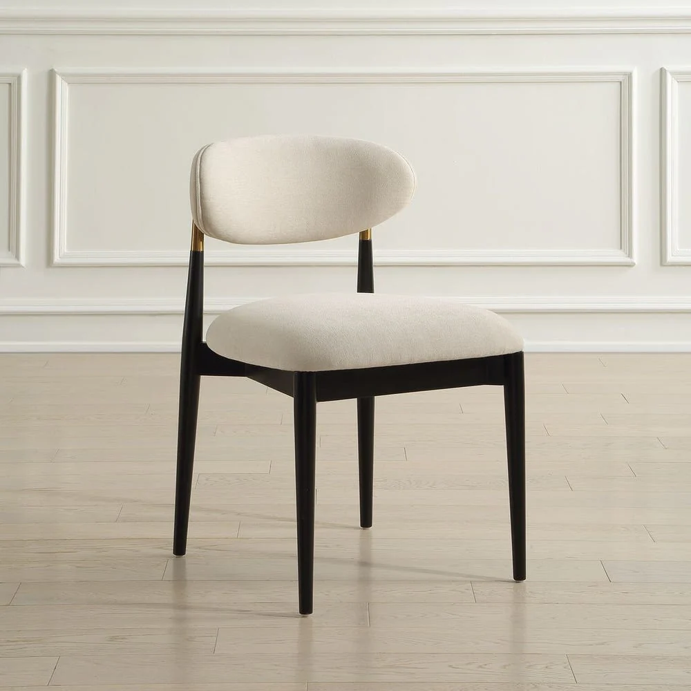 Uttermost Moxie Off- White Velvet Armless Dining Chair - Image 2